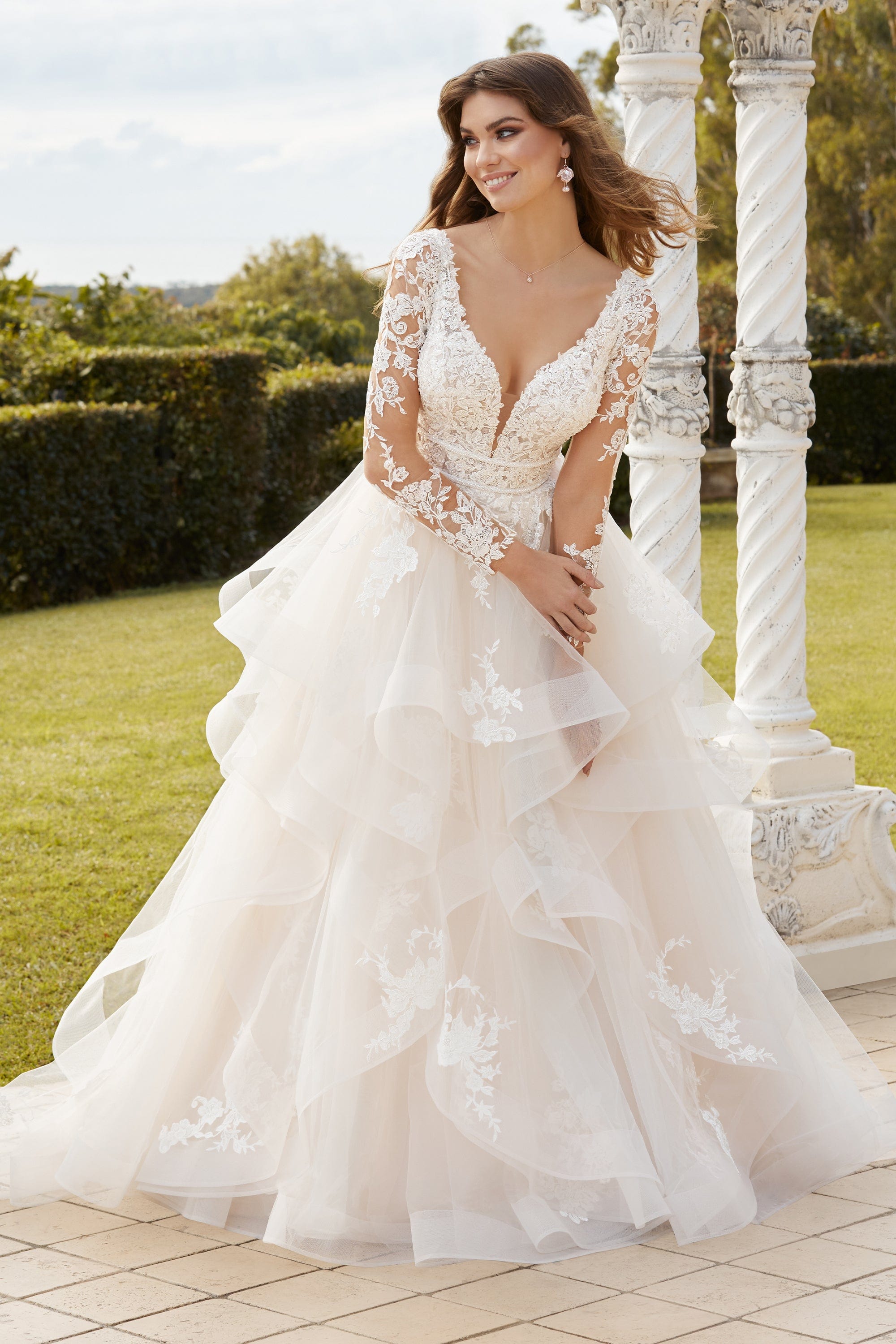 Wedding dress cheap layered