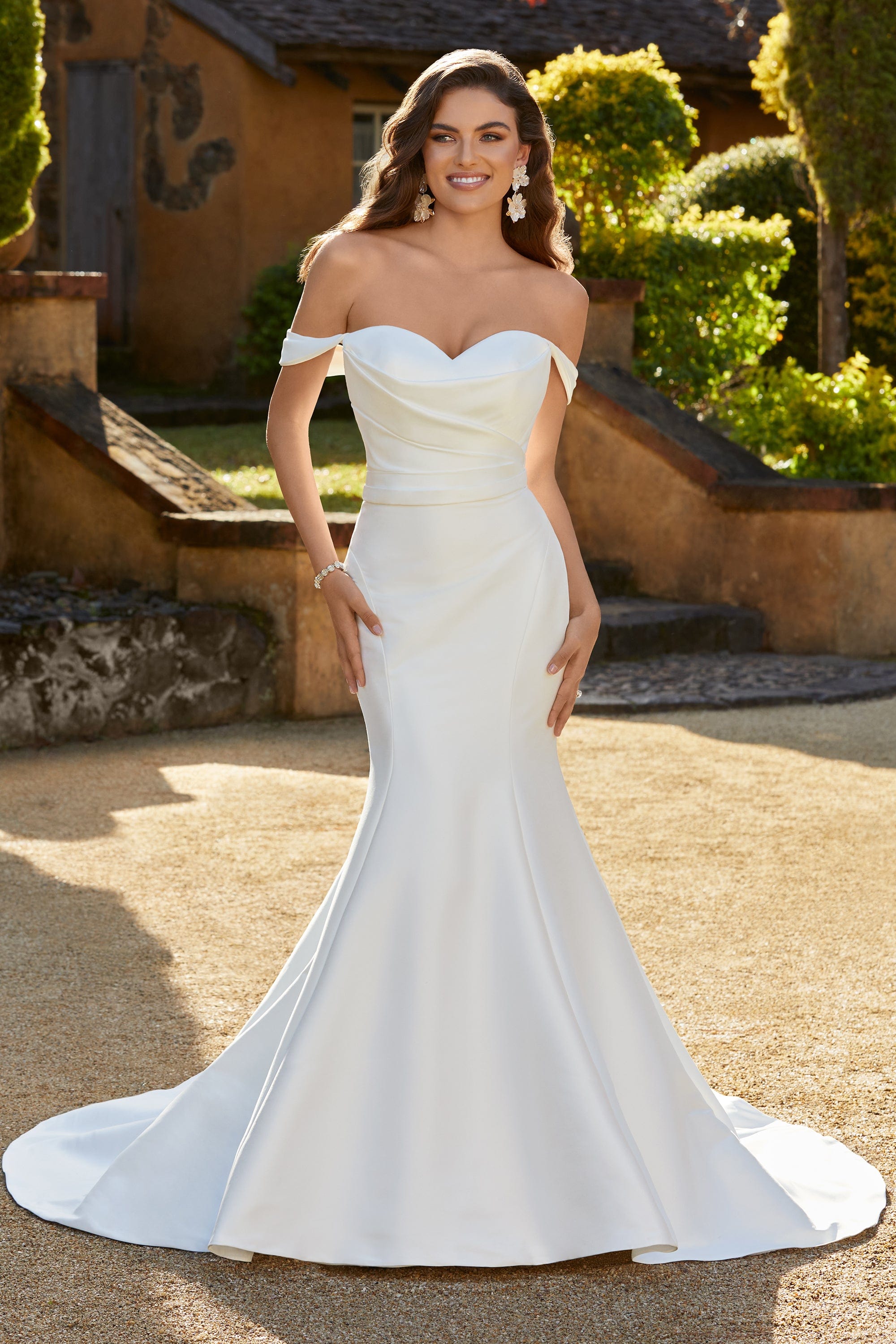 Tight satin hotsell wedding dress