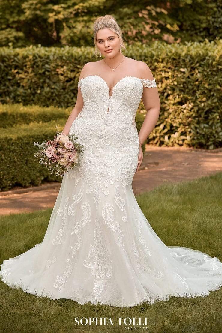 Sophia Tolli Y22185LB Kensley Lace-Up Back Plus Size Wedding Gown